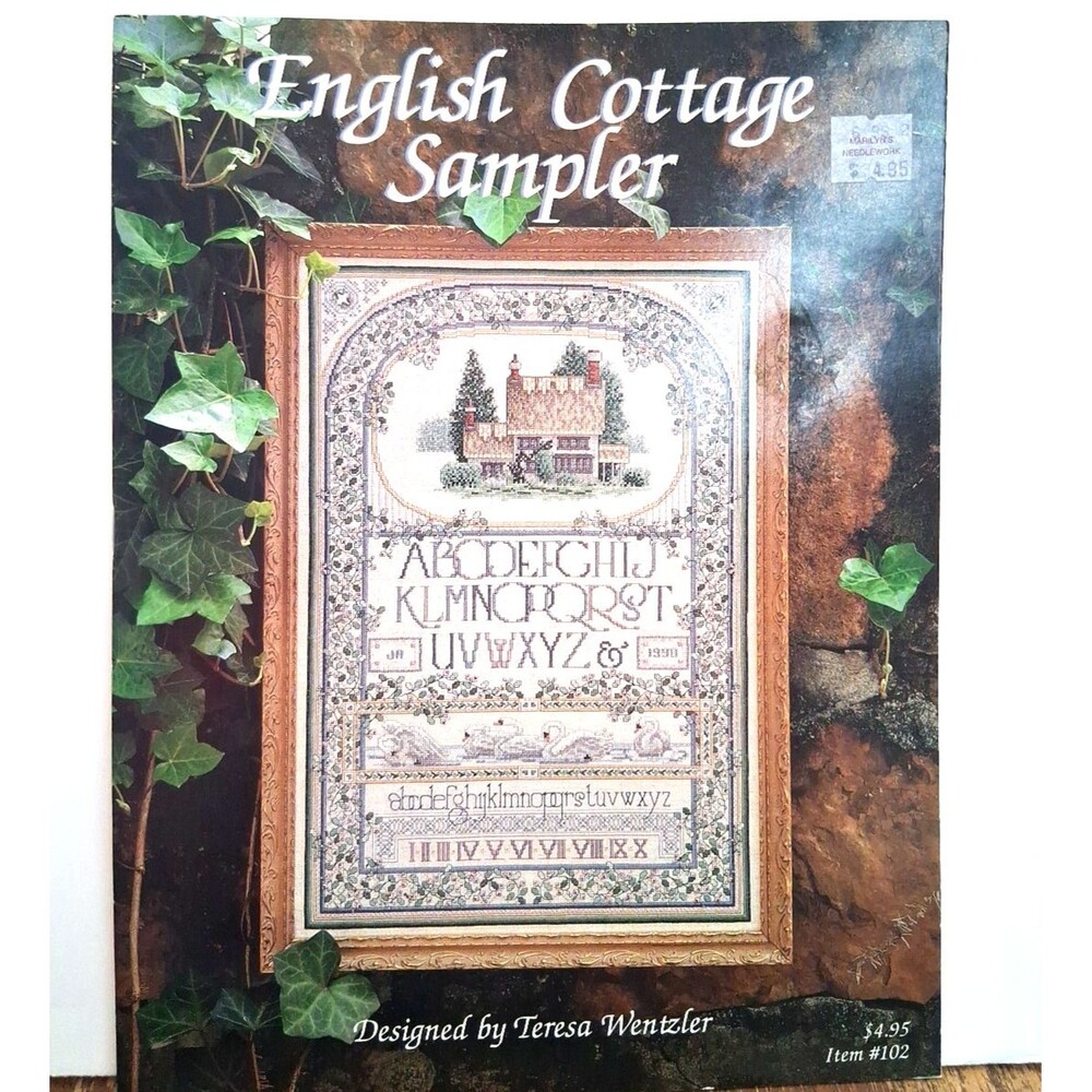 Just Cross Stitch English Cottage Sampler Chart 102 Teresa Wentzler Cross Stitch